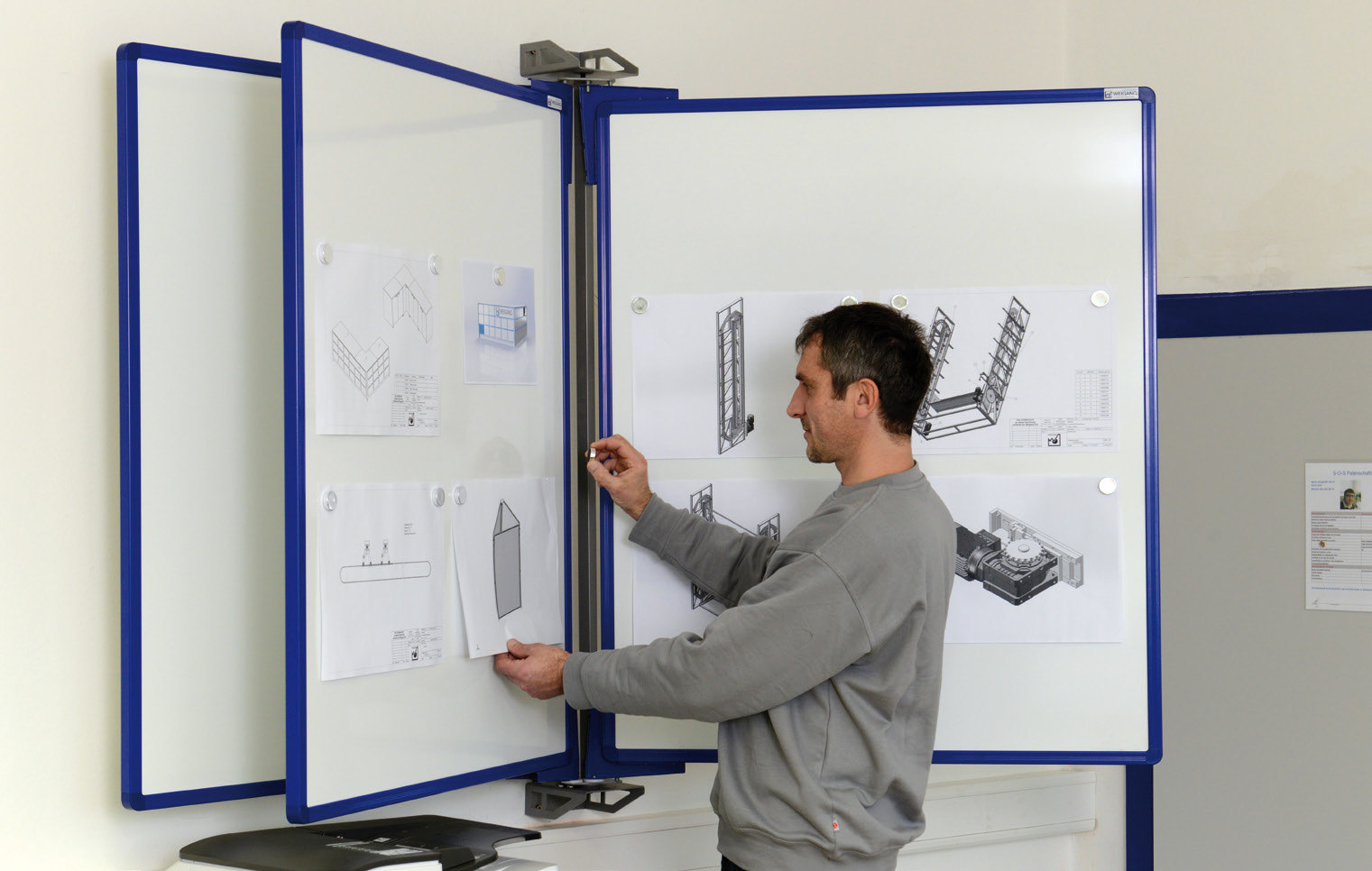 Haltewinkel für Whiteboard "Basis" und doppelseitig "Basis"